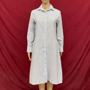 Sheplers Western Wear Oversized Railroad Stripe collared dress size small